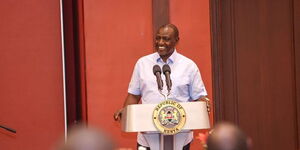 President William Ruto during the 9th National and County Coordinating Summit at Enashipai Hotel, Nakuru County on February 10, 2023.