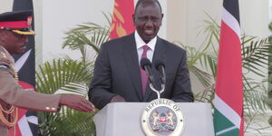 President William Ruto gives an address at State House, Nairobi on Thursday, February 9, 2023.