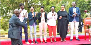 President William Ruto and his children at the Deputy President's residence on September 5, 2022..jpg