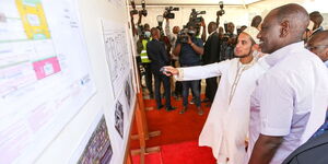 President William Ruto at the Bondeni Affordable Housing Project in Nakuru on Monday February 13, 2023