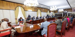 President William Ruto chairing a cabinet meeting at State House on Monday, November 27, 2023