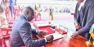 President William Ruto during his inauguration at Kasarani Stadium on Tuesday, September 13, 2022