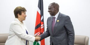 President William Ruto meets IMF Managing Director Kristalina Georgieva in Sharm El-Sheikh, Egypt on Tuesday, November 8, 2022.