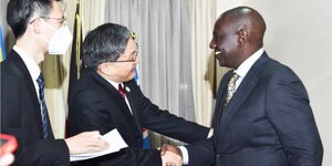 President William Ruto meets Liu Yuxi, Beijing’s special representative on African affairs, in Nairobi on Monday, September 12, 2022.