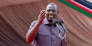 President William Ruto speaking in Uasin Gishu on Monday January 8, 2024
