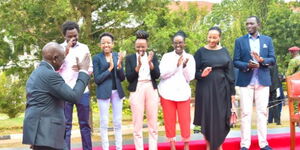 President William Ruto with his children and daughter-in-law on September 5, 2022.