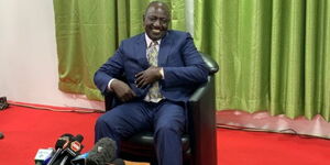 Presidential-elect William Ruto speaking to the press on Monday, August 15, 2022.