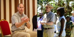 An image of Prince Edward during his visit to Kenya on March 16, 2022.