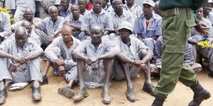 An undated image of Prison inmates in Kenya