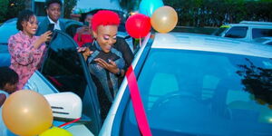 Purity Ngirici's daughter Tanya and her new Mercedes Benz