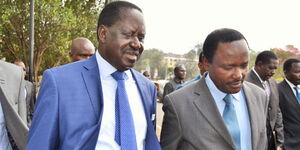Azimio leaders Raila Odinga and Kalonzo Musyoka during a past political event
