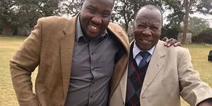 File image of Willis Raburu with his father Peter Raburu