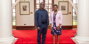 First Lady Mama Racheal Ruto meeting with prophet Victor Kusi Boateng from Power Chapel Worldwide Ghana at State House, Nairobi.