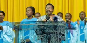 First Lady Rachel Ruto at Redeemed Gospel Church International in Nairobi on Sunday, December 4, 2022