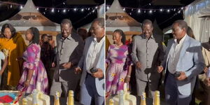 Former Prime Minister Raila Odinga, Martha Karua and Kalonzo Musyoka dancing on September 22, 2022.