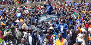 Raila Odinga During the Azimio La Umoja Event at Kasarani on Friday December 10, 2021