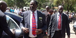  Azimio La Umoja Presidential candidate Raila Odinga arriving for a function.