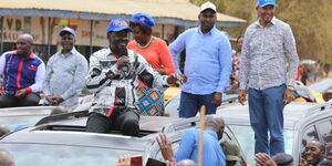Raila Odinga addressing a rally in Kitui South on Wednesday June 15, 2022