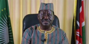 Orange Democratic Movement leader Raila Odinga addresses the nation on June 1, 2020. 