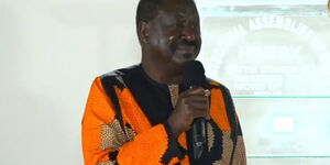Raila Odinga Addresses the Congregation at P.A.G Hardy, Lang'ata on Sunday,, September 5