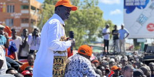 Orange Democratic Movement (ODM) leader Raila Odinga in Kilifi County on November 15, 2021.
