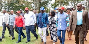 Azimio La Umoja meeting with Coalition members in Murang'a on May 4, 2022.