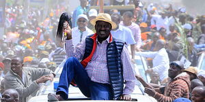 Azimio Coalition Party leader Raila Odinga during a past political rally
