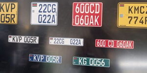 An image of Kenyan number plates.