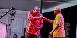 President Uhuru Kenyatta and ODM Leader Raila odinga during their NDC at KICC on Saturday February 26, 2022