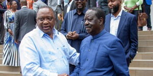 Former President Uhuru Kenyatta and former Prime Minister Raila Odinga at a past event.