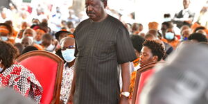 ODM leader Raila Odinga during a meeting with Mt Kenya elders at his home in Bondo, Siaya County on October 10, 2020