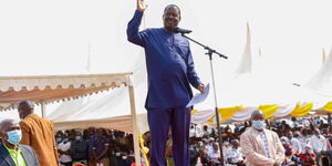 Raila Odinga at Homabay County during ordination of new Bishop