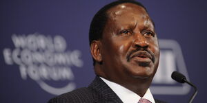 ODM leader Raila Odinga speaks at the World Economic Forum (WEF).