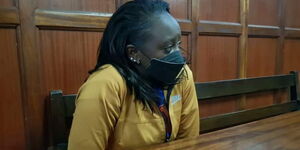 Rally driver Maxine Wahome appearng before the court in 2023
