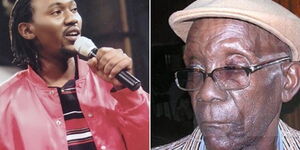Side by side image of Francis Kibe aka Rapcha the Sayantist and Benson Wanjau better known as Mzee Ojwang'