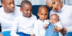 Rashid Abdalla (Left) poses for a photo with his family. January 10, 2020.