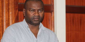 Former Sports Cabinet Secretary Rashid Echesa in the dock at the Milimani Law Courts on Monday, February 17 