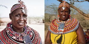 Photo collage of Rebecca Lolosoli, activist behind Umoja Village