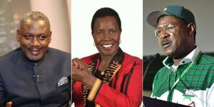 From Left: A collage image of Rarieda MP Otiende Amollo, Bomet East MP Beatrice Kones, and Bungoma Senator Moses Wetangula. 