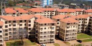 An image of rental apartments in Ngara, Nairobi.