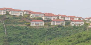 An image of houses in Riat Hills, Kisumu County.