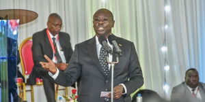 Deputy President Rigathi Gachagua speaking in Baringo County on Saturday September 24, 2022.