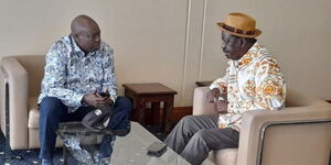 Deputy President Rigathi Gachagua meeting former Prime Minister Raila Odinga