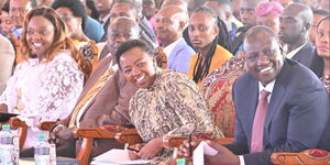 Right to left: President William Ruto, his wife Rachel, Deputy President Rigathi Gachagua and his wife Dorcas.