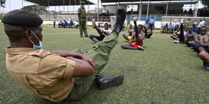 Rigorous exercises conducted in Kisumu on Monday, February 22, during police recruitment