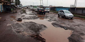 File photo of a poor road network in the country