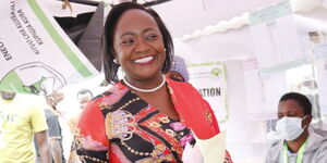 Roots Party Presidential running mate Justina Wamae.