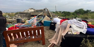 Scenes from Friday night, May 15, 2020 demolitions in Ruai, Nairobi