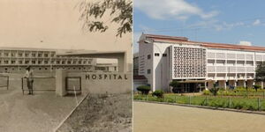 A collage image of the Jaramogi Oginga Odinga Teaching and Referral Hospital famously referred to as Russia Hospital.