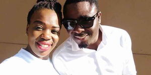 Gospel singer Ruth Matete pictured with her husband BelovedJohn Apewajoye